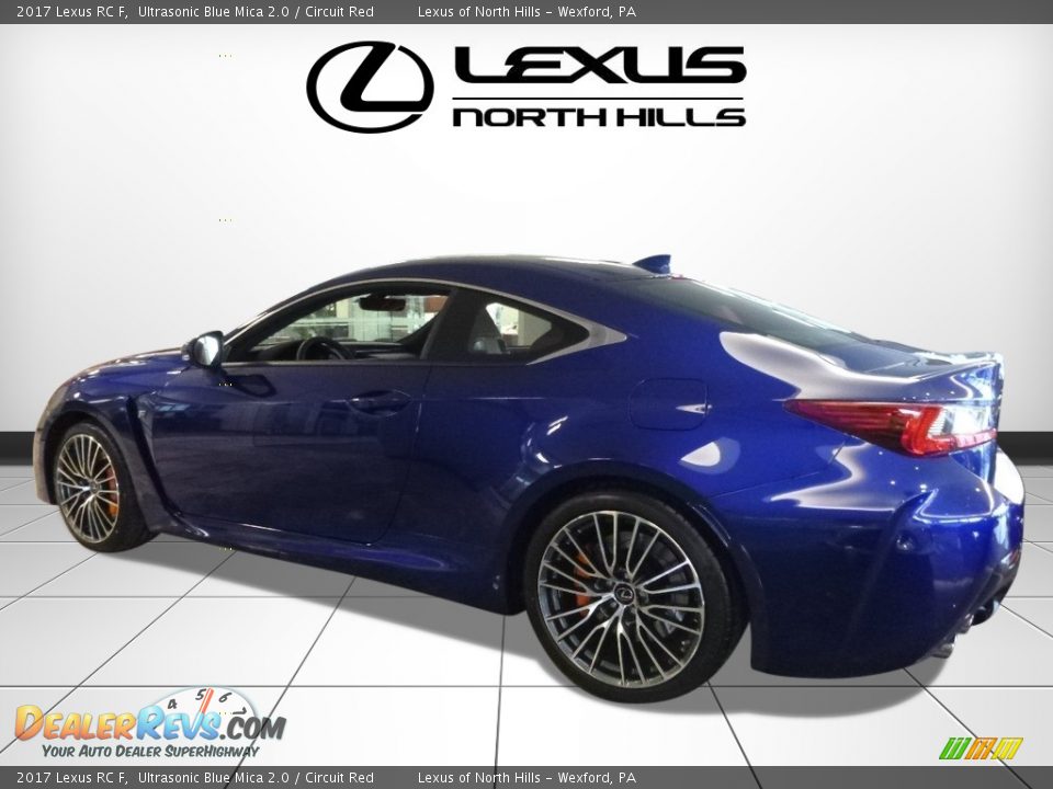 2017 Lexus RC F Ultrasonic Blue Mica 2.0 / Circuit Red Photo #3