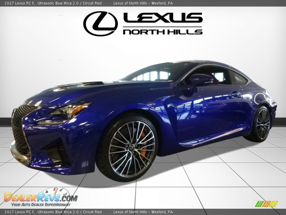 2017 Lexus RC F Ultrasonic Blue Mica 2.0 / Circuit Red Photo #4