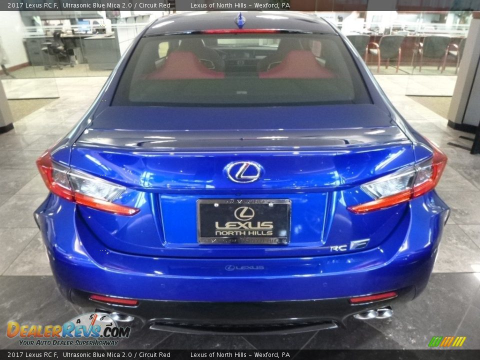 2017 Lexus RC F Ultrasonic Blue Mica 2.0 / Circuit Red Photo #6