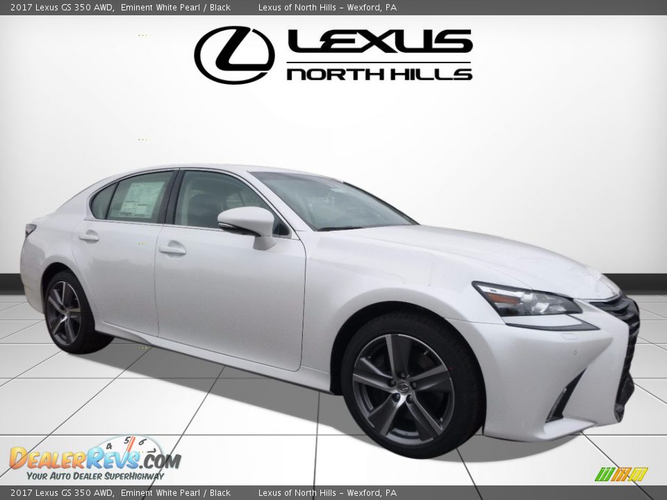 2017 Lexus GS 350 AWD Eminent White Pearl / Black Photo #1