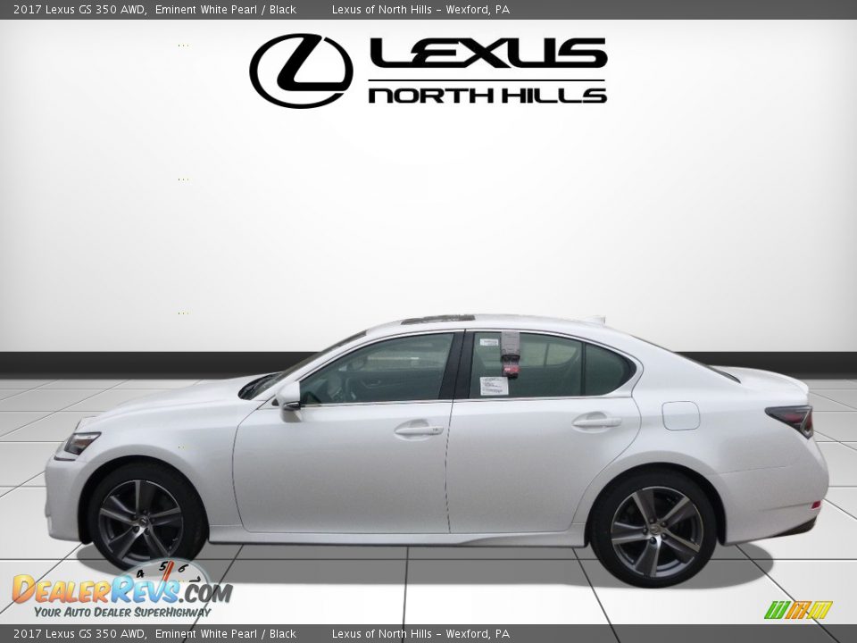 2017 Lexus GS 350 AWD Eminent White Pearl / Black Photo #3