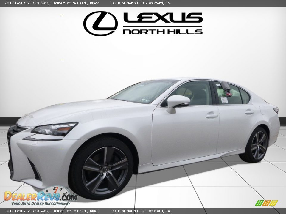 2017 Lexus GS 350 AWD Eminent White Pearl / Black Photo #4