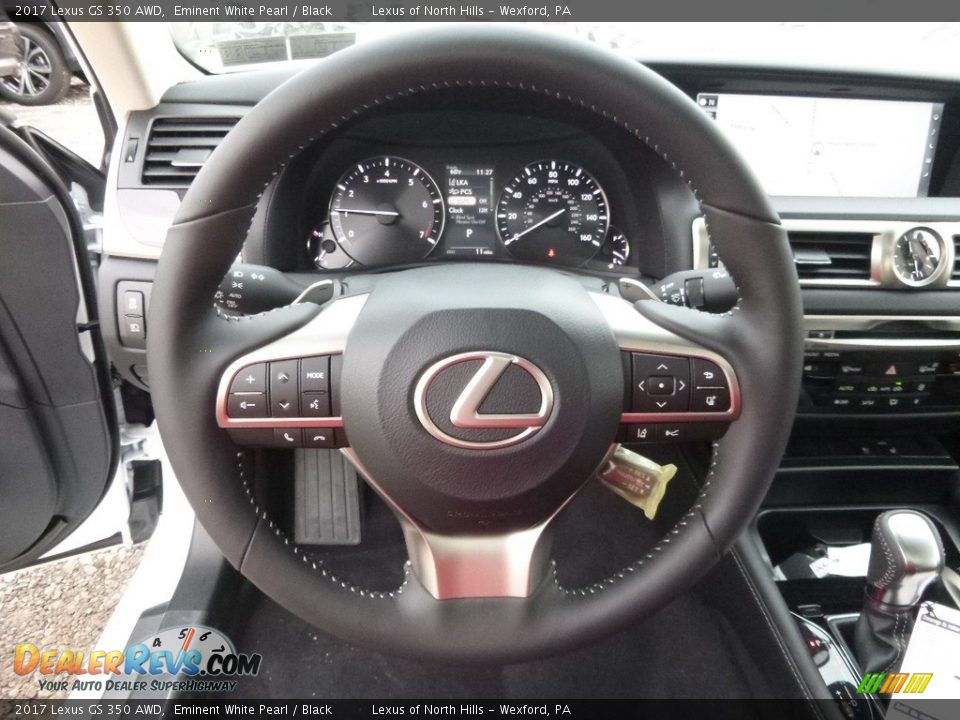 2017 Lexus GS 350 AWD Eminent White Pearl / Black Photo #12