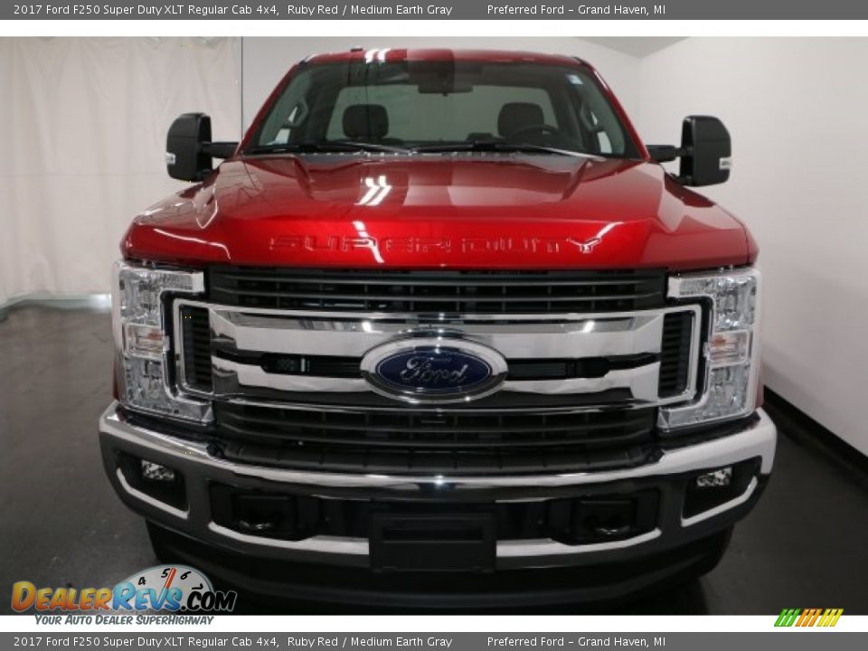 2017 Ford F250 Super Duty XLT Regular Cab 4x4 Ruby Red / Medium Earth Gray Photo #5