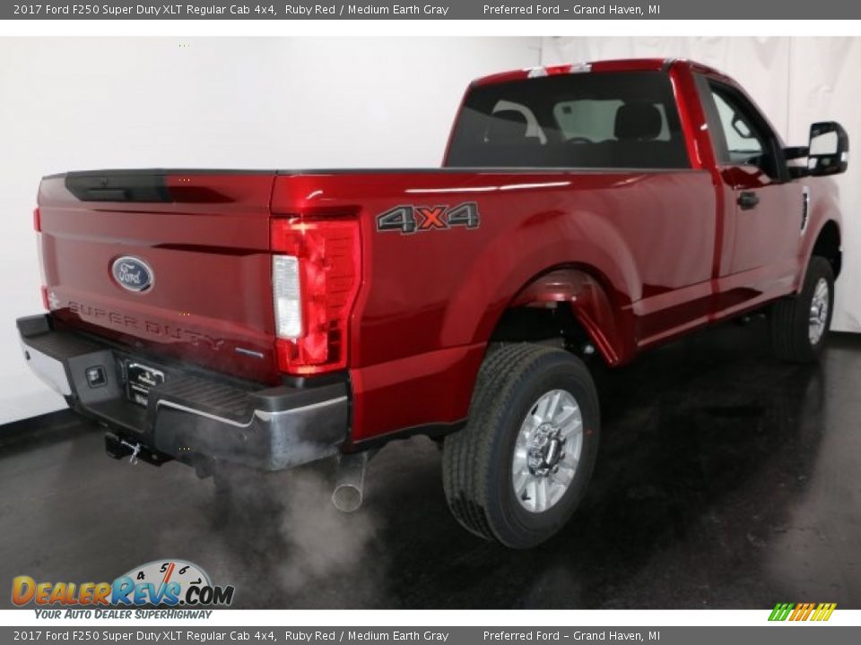 2017 Ford F250 Super Duty XLT Regular Cab 4x4 Ruby Red / Medium Earth Gray Photo #7