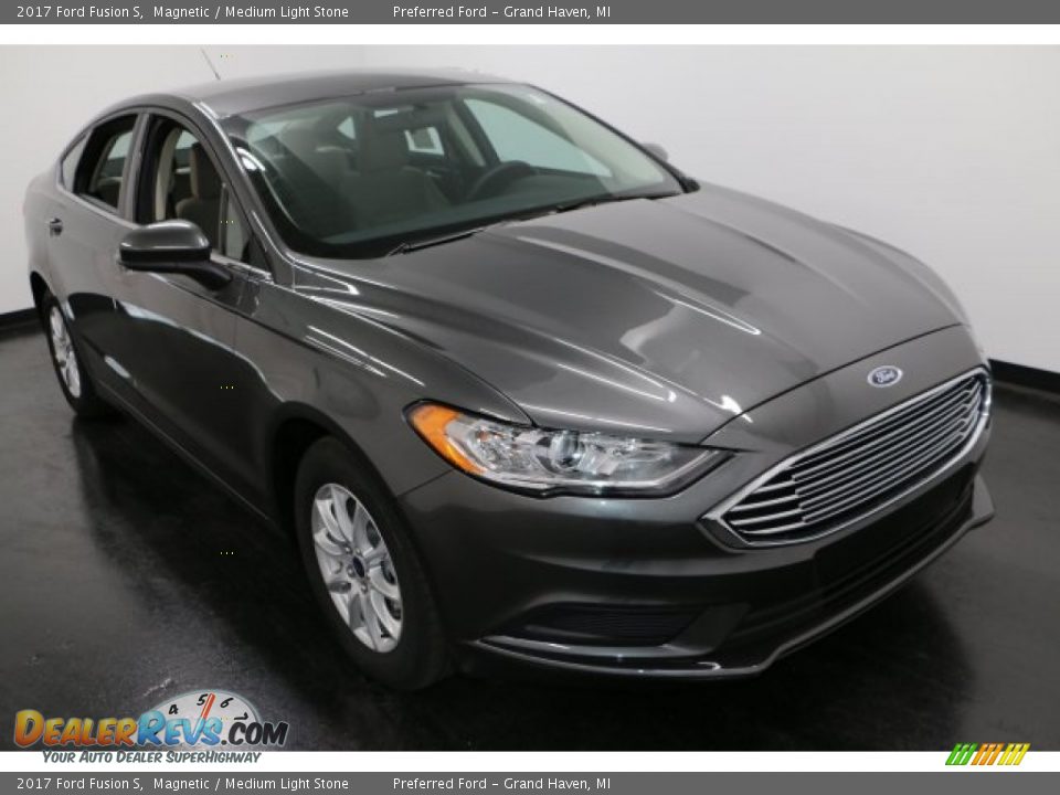 2017 Ford Fusion S Magnetic / Medium Light Stone Photo #7