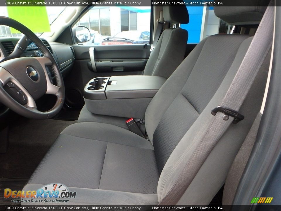 2009 Chevrolet Silverado 1500 LT Crew Cab 4x4 Blue Granite Metallic / Ebony Photo #21
