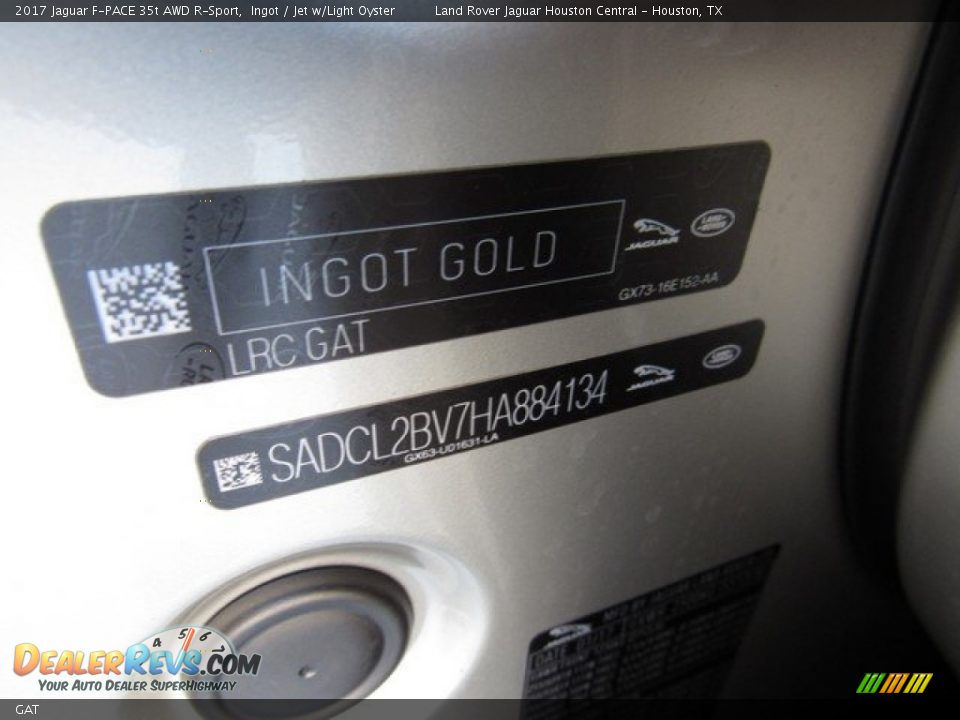 Jaguar Color Code GAT Ingot