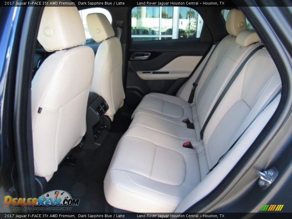 2017 Jaguar F-PACE 35t AWD Premium Dark Sapphire Blue / Latte Photo #5