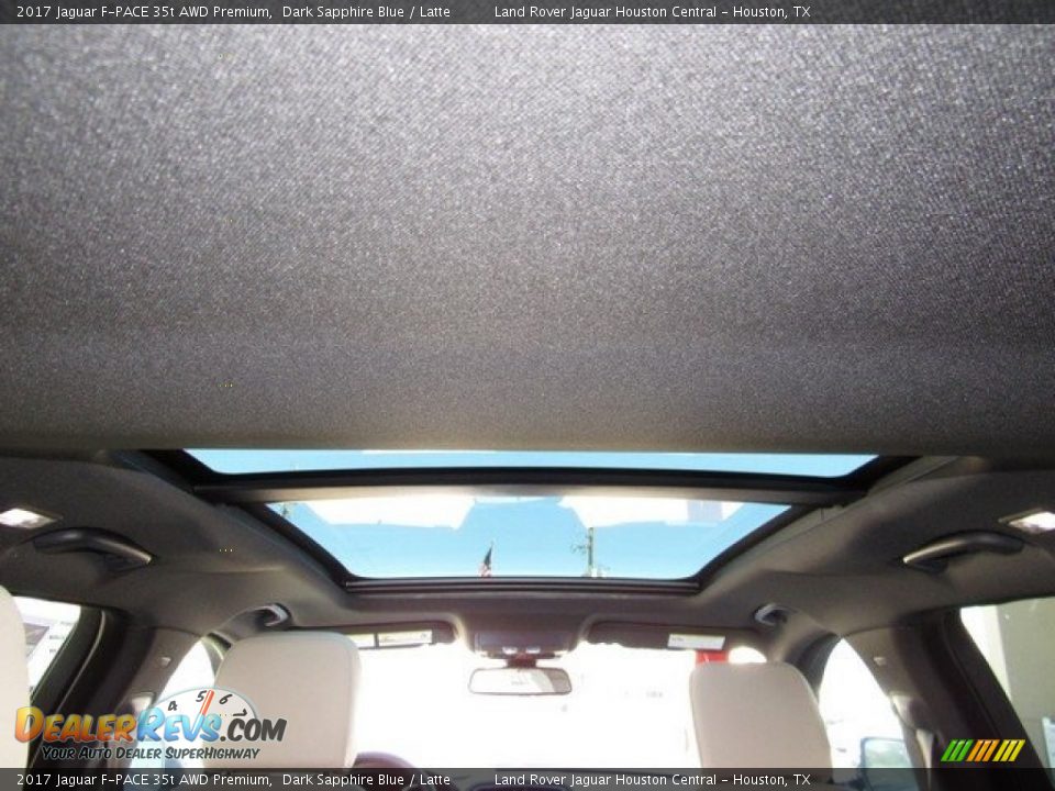 2017 Jaguar F-PACE 35t AWD Premium Dark Sapphire Blue / Latte Photo #17
