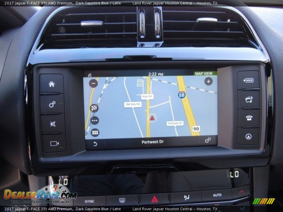 2017 Jaguar F-PACE 35t AWD Premium Dark Sapphire Blue / Latte Photo #20