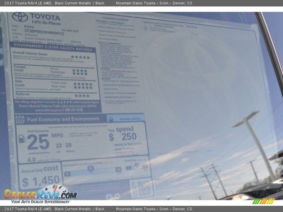 2017 Toyota RAV4 LE AWD Black Current Metallic / Black Photo #10