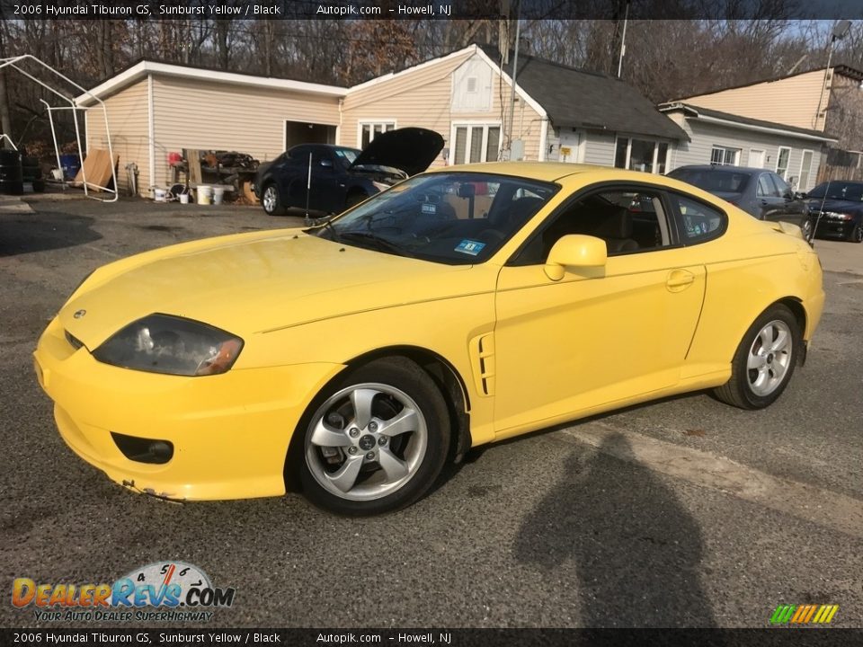 2006 Hyundai Tiburon GS Sunburst Yellow / Black Photo #1