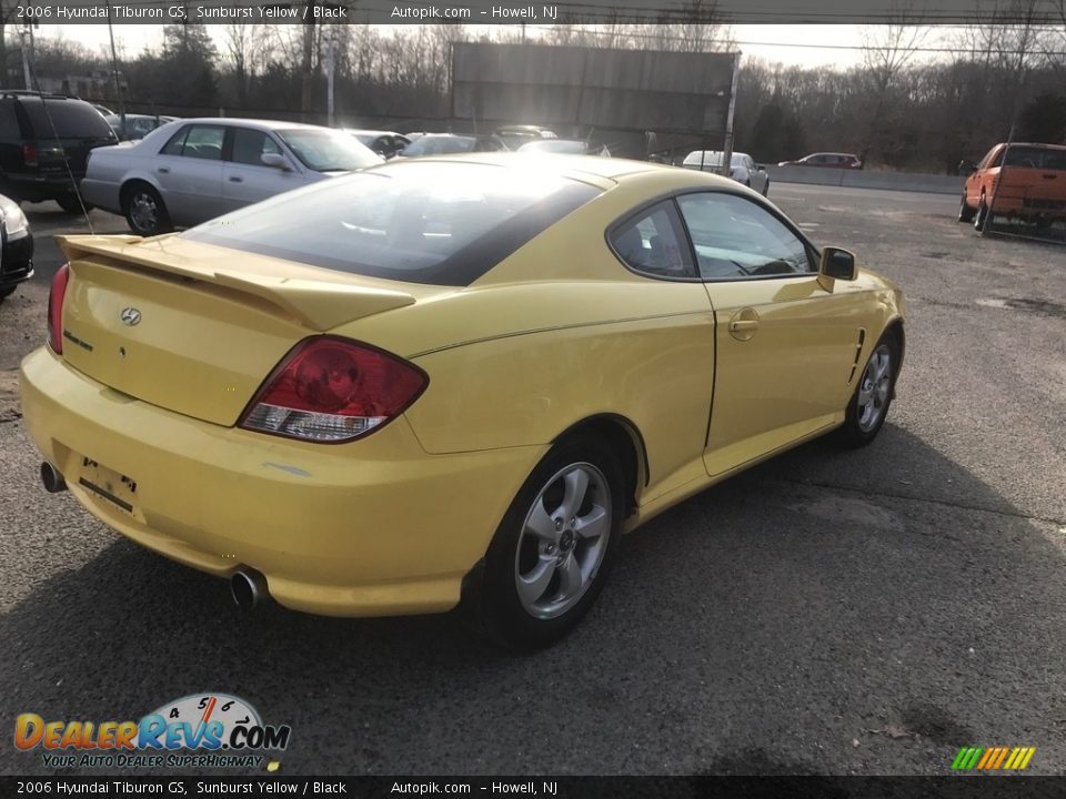 2006 Hyundai Tiburon GS Sunburst Yellow / Black Photo #8