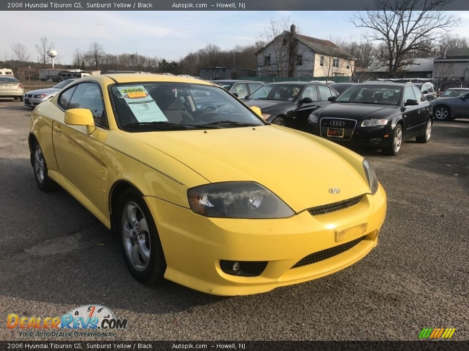 2006 Hyundai Tiburon GS Sunburst Yellow / Black Photo #10
