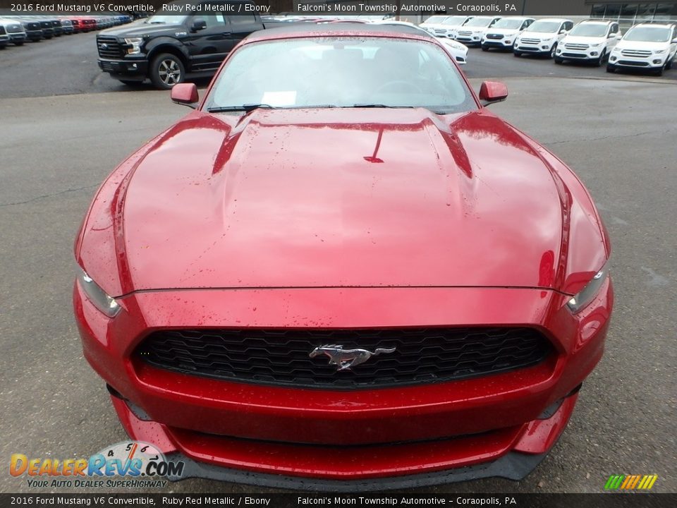2016 Ford Mustang V6 Convertible Ruby Red Metallic / Ebony Photo #7