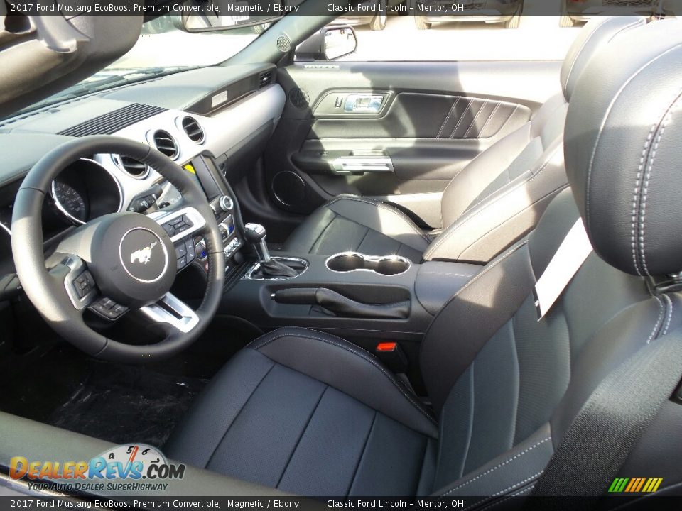 Front Seat of 2017 Ford Mustang EcoBoost Premium Convertible Photo #10