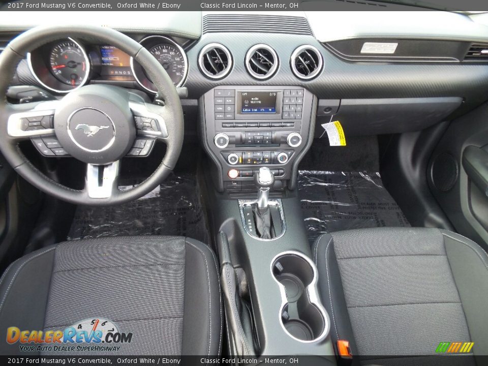 Ebony Interior - 2017 Ford Mustang V6 Convertible Photo #9
