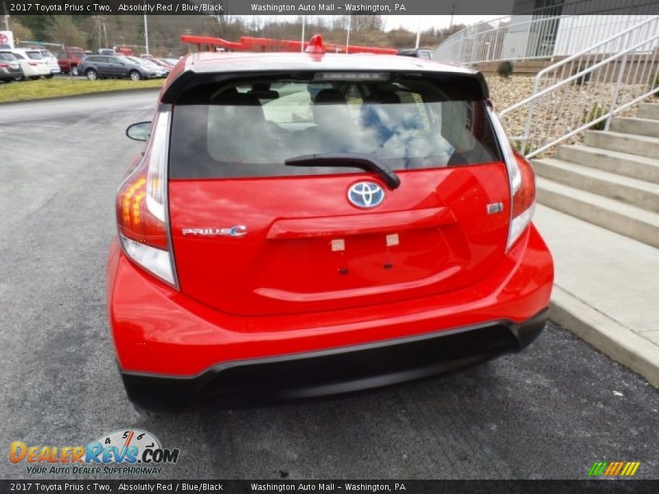 2017 Toyota Prius c Two Absolutly Red / Blue/Black Photo #7