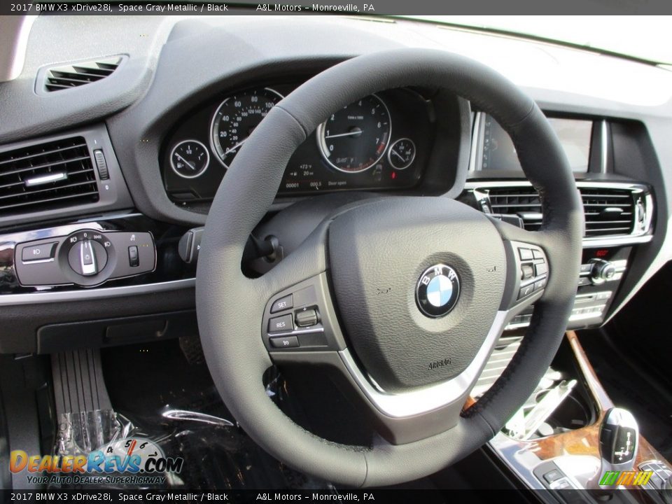2017 BMW X3 xDrive28i Space Gray Metallic / Black Photo #14