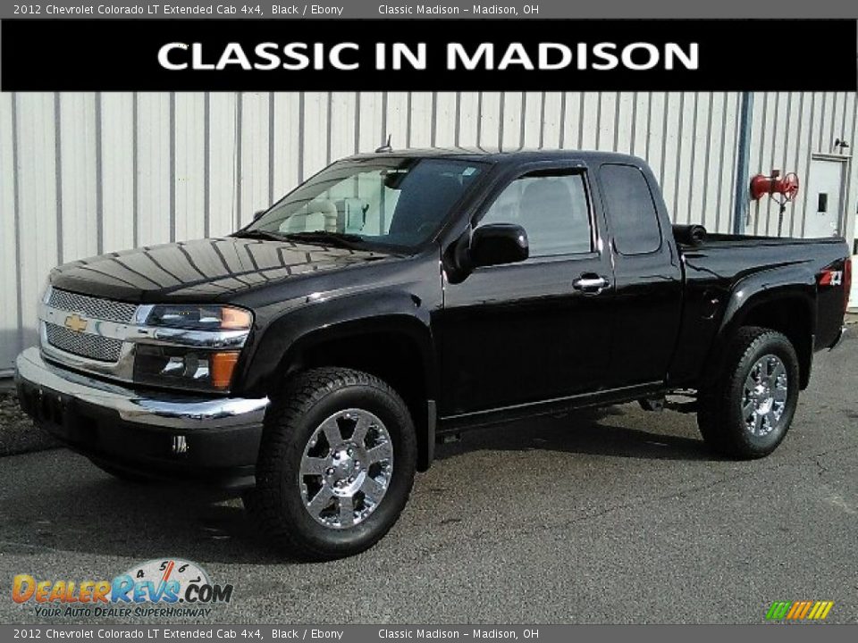 2012 Chevrolet Colorado LT Extended Cab 4x4 Black / Ebony Photo #1