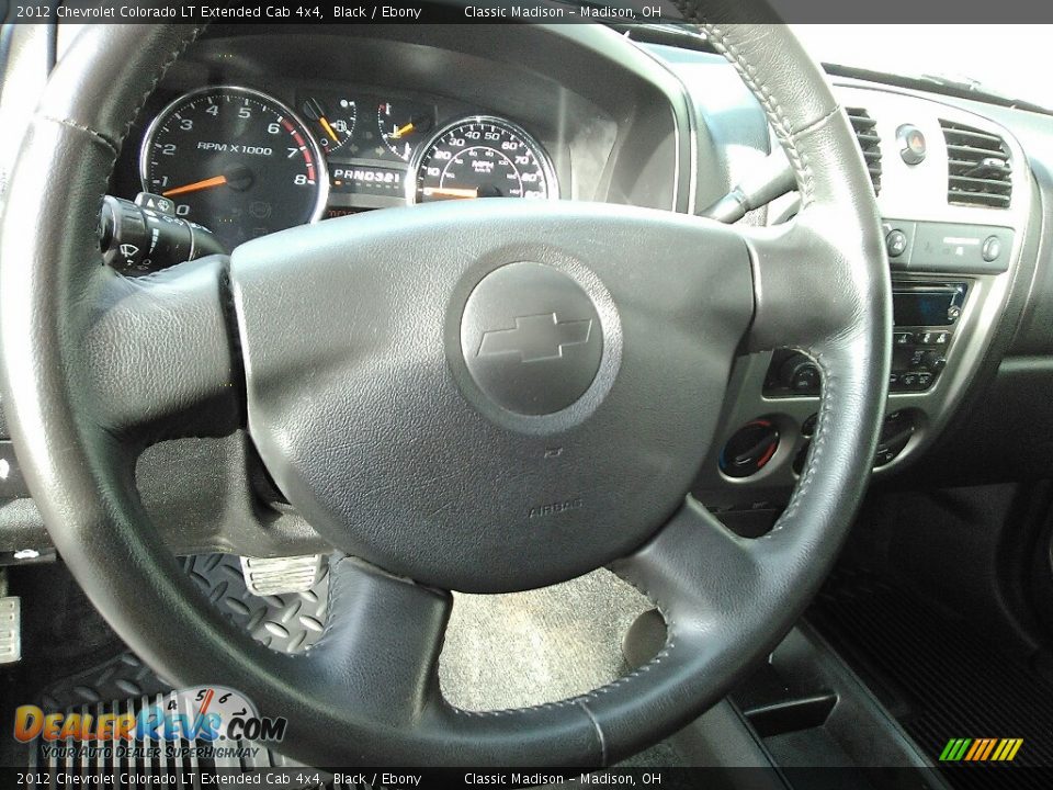 2012 Chevrolet Colorado LT Extended Cab 4x4 Black / Ebony Photo #9