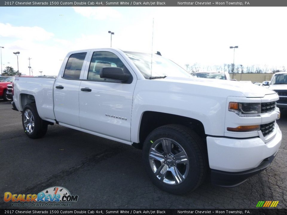2017 Chevrolet Silverado 1500 Custom Double Cab 4x4 Summit White / Dark Ash/Jet Black Photo #3