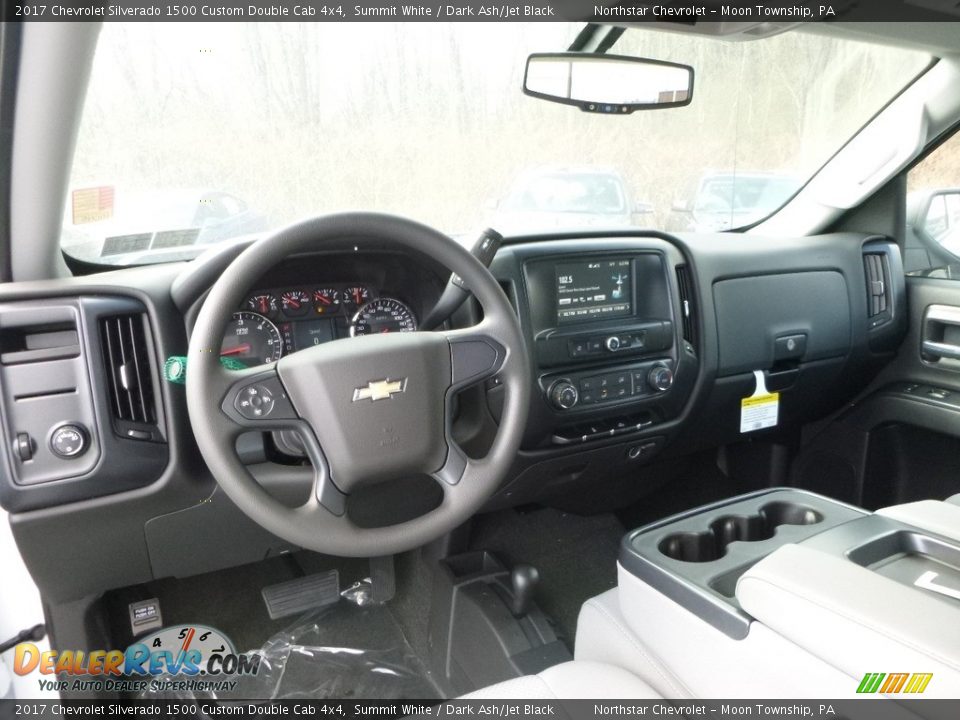 2017 Chevrolet Silverado 1500 Custom Double Cab 4x4 Summit White / Dark Ash/Jet Black Photo #13