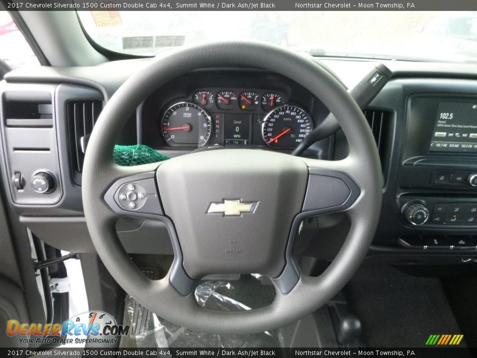 2017 Chevrolet Silverado 1500 Custom Double Cab 4x4 Summit White / Dark Ash/Jet Black Photo #18