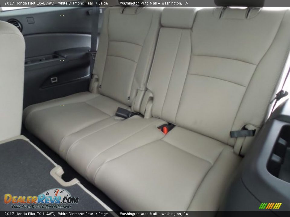 2017 Honda Pilot EX-L AWD White Diamond Pearl / Beige Photo #12