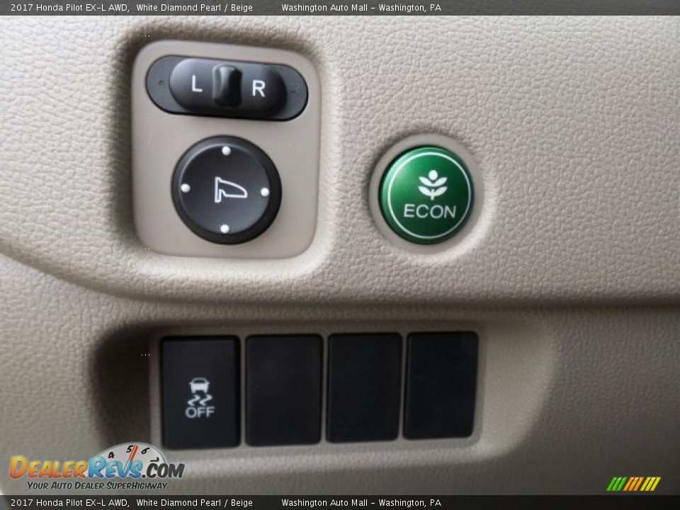 2017 Honda Pilot EX-L AWD White Diamond Pearl / Beige Photo #18