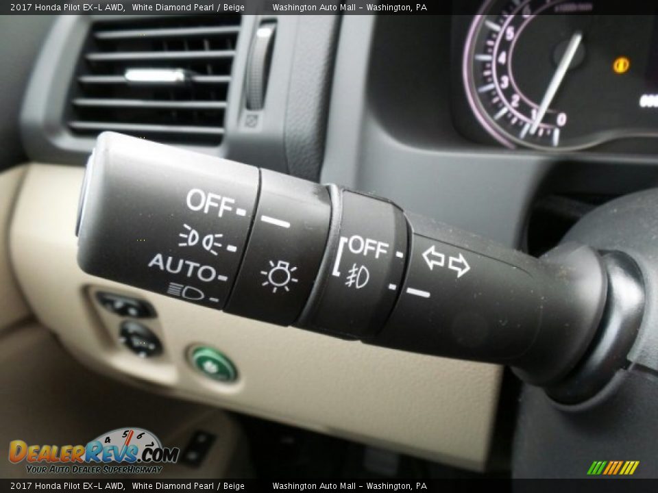 2017 Honda Pilot EX-L AWD White Diamond Pearl / Beige Photo #23