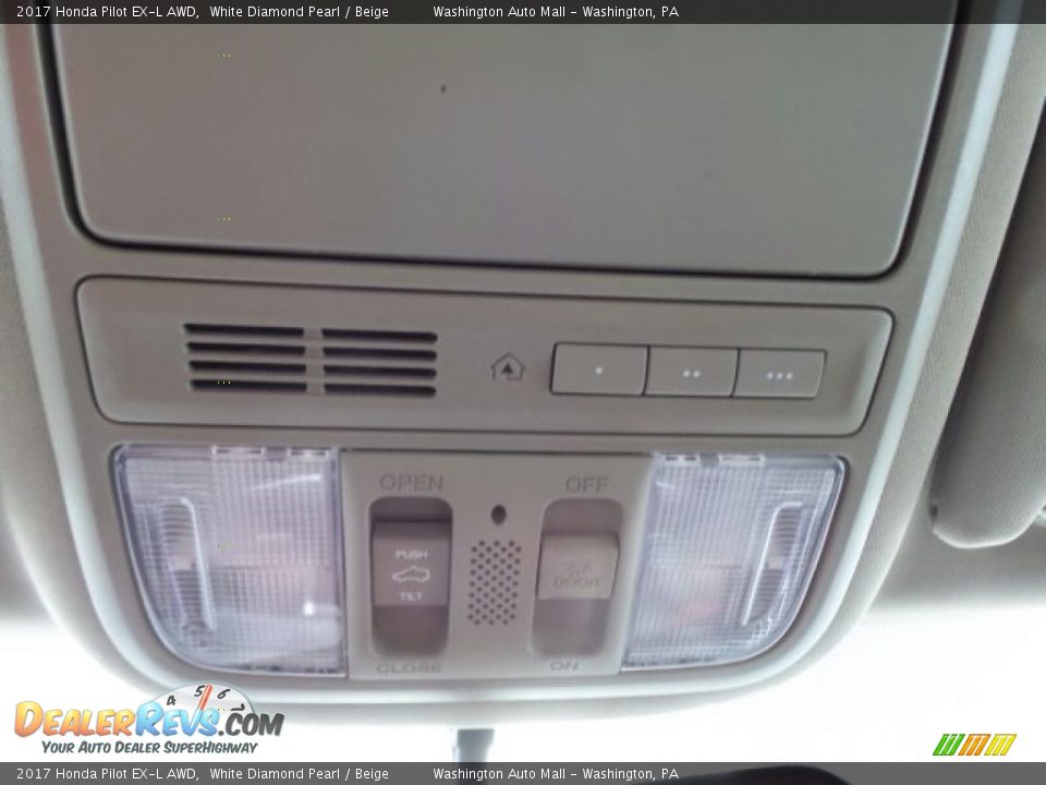 2017 Honda Pilot EX-L AWD White Diamond Pearl / Beige Photo #35