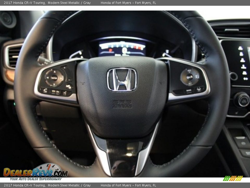 2017 Honda CR-V Touring Modern Steel Metallic / Gray Photo #13