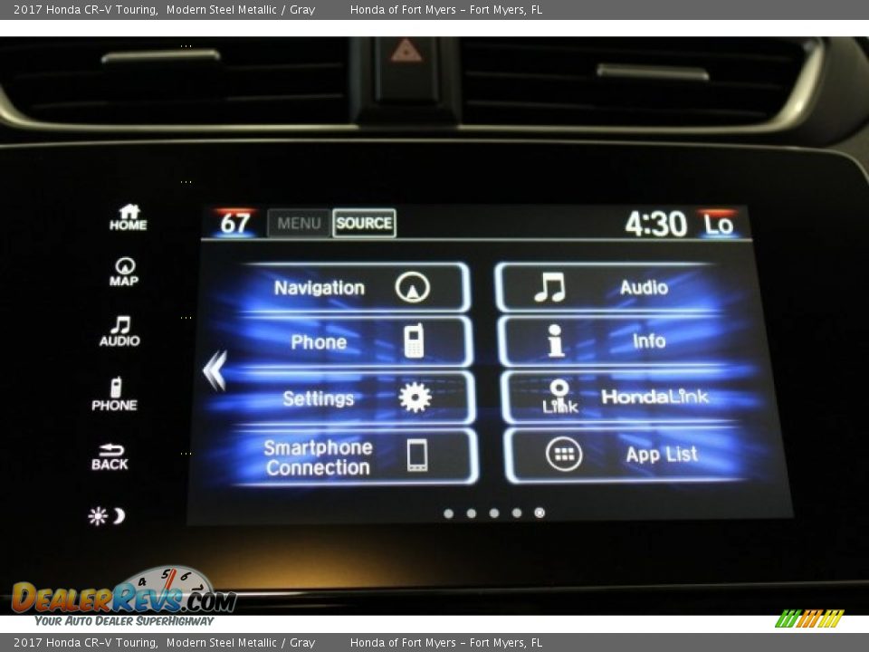 2017 Honda CR-V Touring Modern Steel Metallic / Gray Photo #17