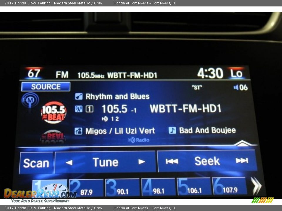 2017 Honda CR-V Touring Modern Steel Metallic / Gray Photo #18