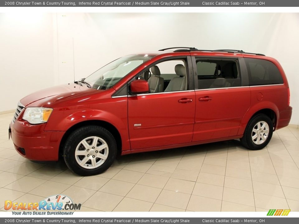 2008 Chrysler Town & Country Touring Inferno Red Crystal Pearlcoat / Medium Slate Gray/Light Shale Photo #3
