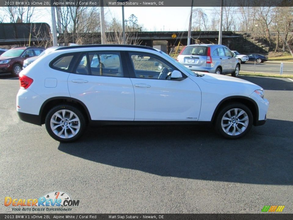 2013 BMW X1 xDrive 28i Alpine White / Coral Red Photo #5