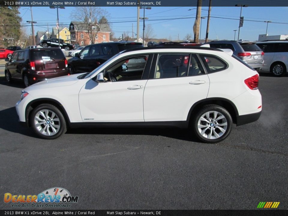 2013 BMW X1 xDrive 28i Alpine White / Coral Red Photo #9