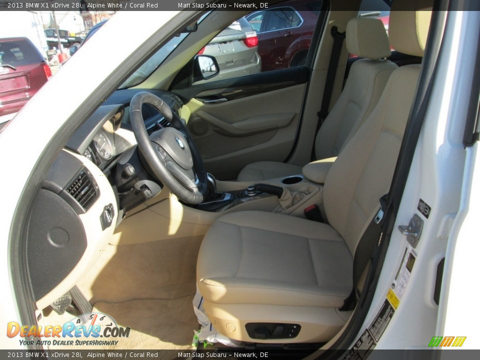 2013 BMW X1 xDrive 28i Alpine White / Coral Red Photo #12