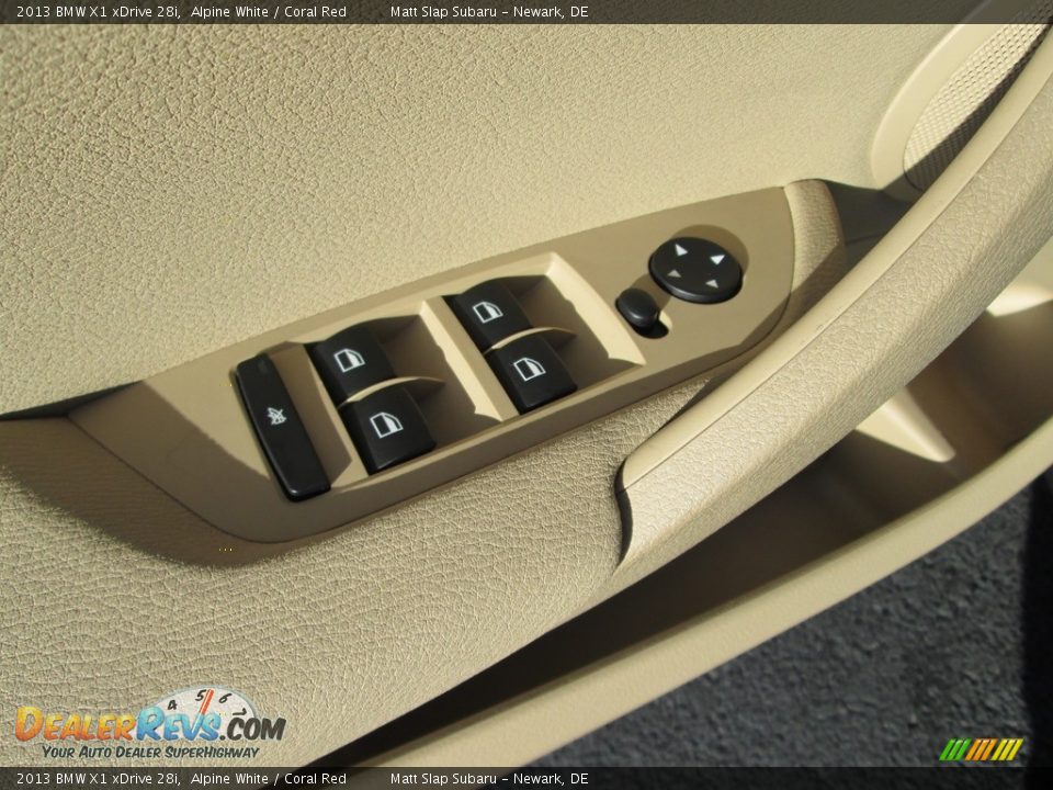 2013 BMW X1 xDrive 28i Alpine White / Coral Red Photo #14
