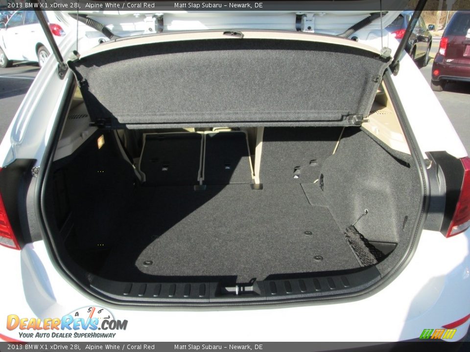 2013 BMW X1 xDrive 28i Alpine White / Coral Red Photo #19
