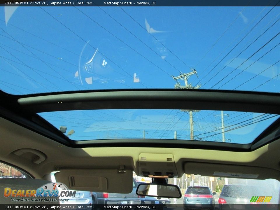 2013 BMW X1 xDrive 28i Alpine White / Coral Red Photo #20