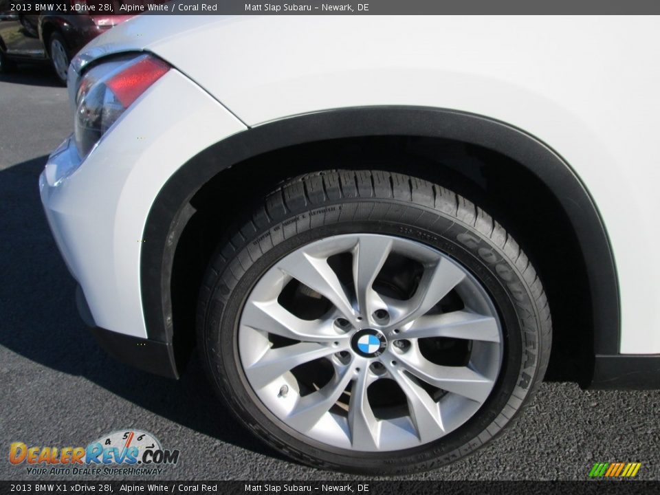 2013 BMW X1 xDrive 28i Alpine White / Coral Red Photo #22
