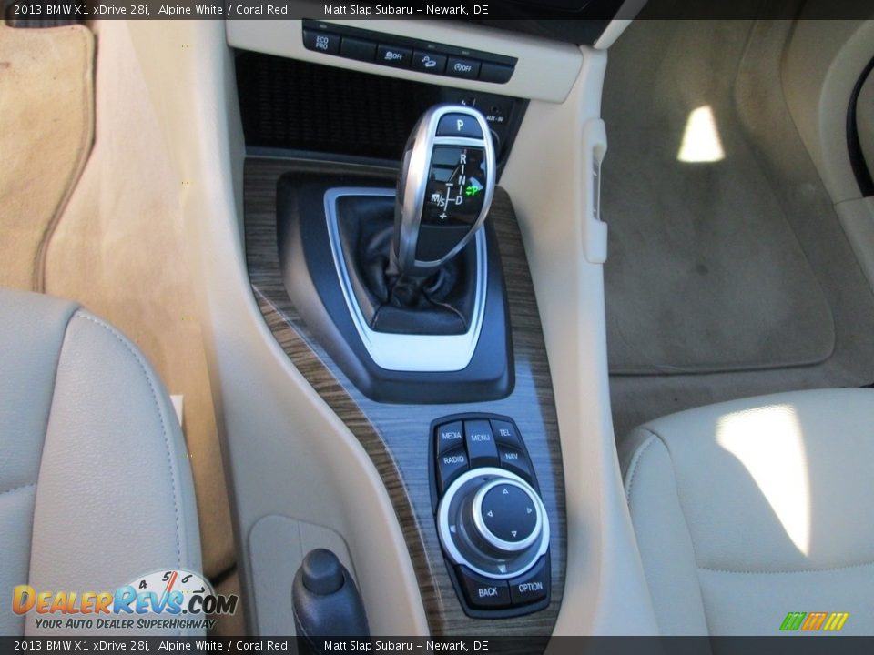 2013 BMW X1 xDrive 28i Alpine White / Coral Red Photo #26