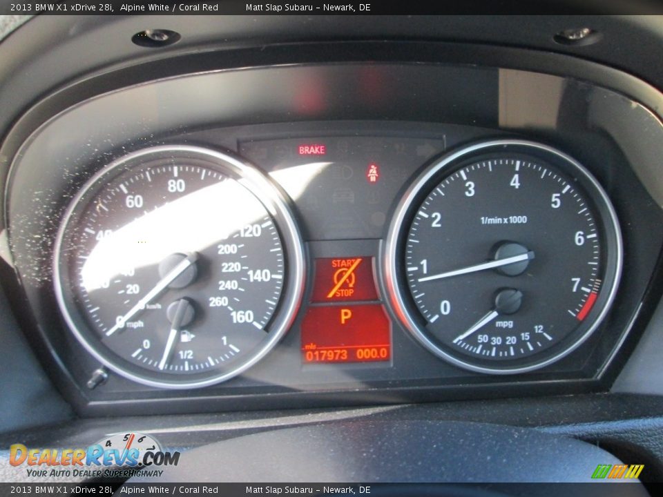 2013 BMW X1 xDrive 28i Alpine White / Coral Red Photo #27