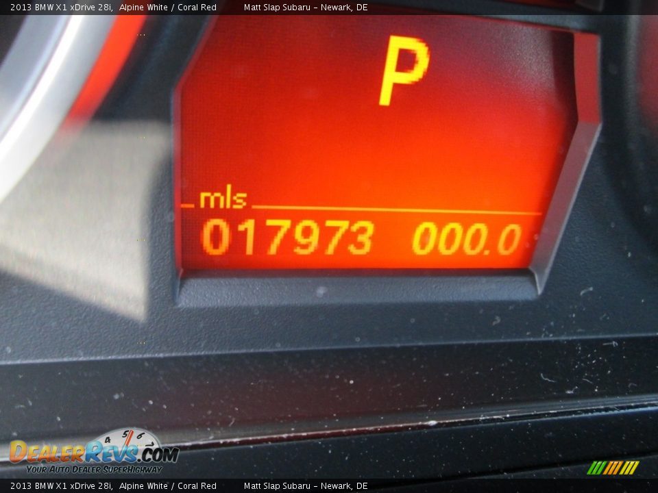 2013 BMW X1 xDrive 28i Alpine White / Coral Red Photo #28