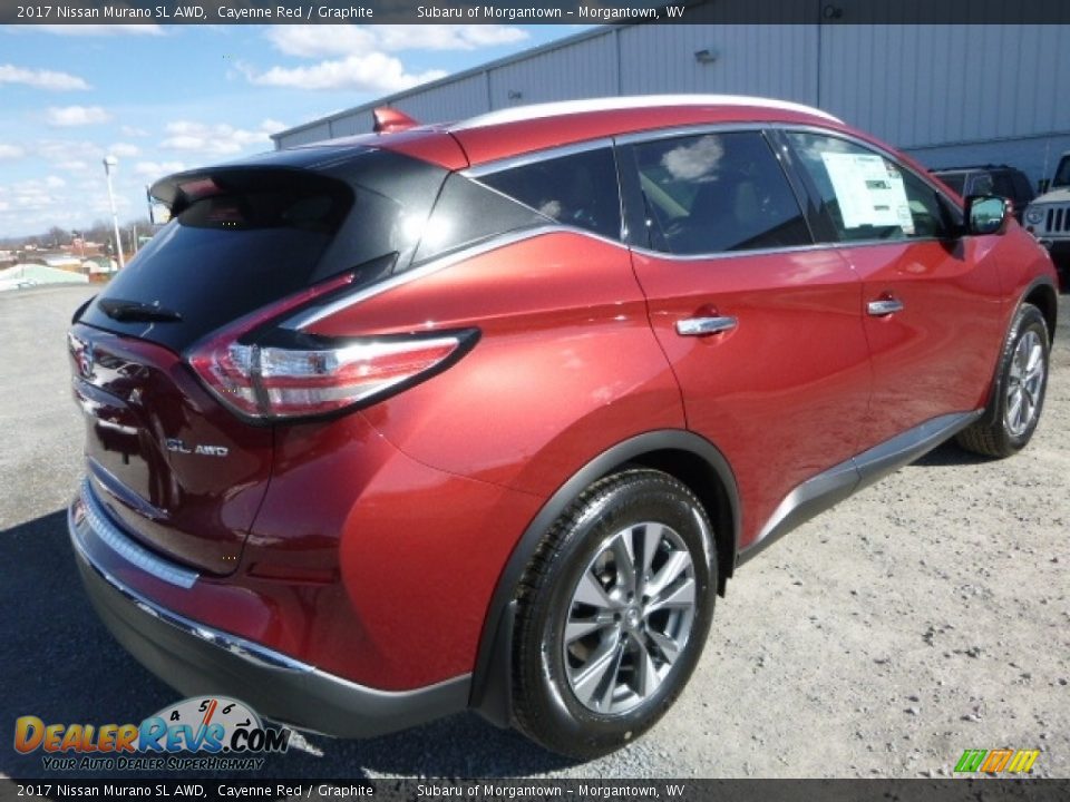 2017 Nissan Murano SL AWD Cayenne Red / Graphite Photo #8