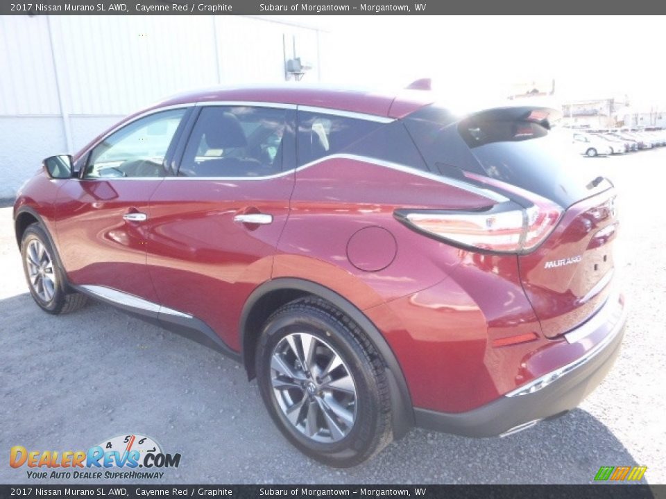 2017 Nissan Murano SL AWD Cayenne Red / Graphite Photo #10