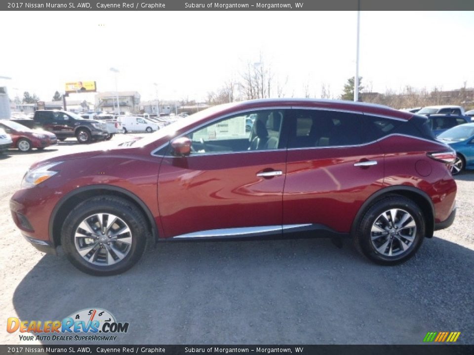 2017 Nissan Murano SL AWD Cayenne Red / Graphite Photo #11
